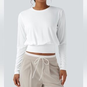 HALARA White Long Sleeve Women's Top